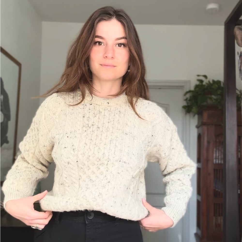 Aran Crafts Irish Wool Fisherman Sweater